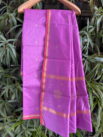 Sitare Chanderi cotton silk suit set - Mauve